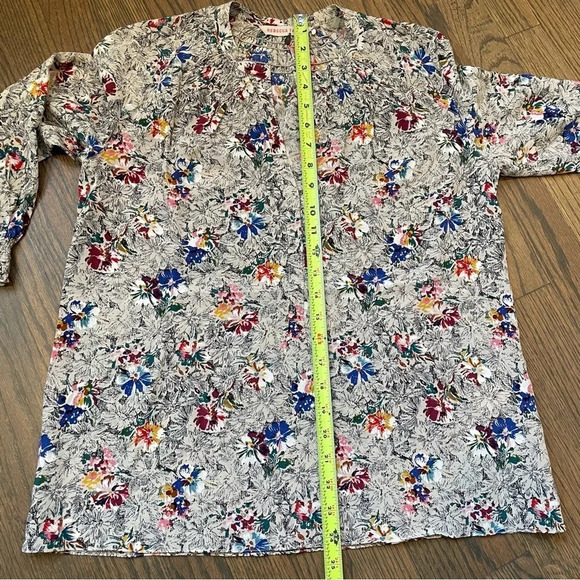 Rebecca Taylor 100% Silk Floral Print Top Blouse Size 0 - Picture 7 of 14